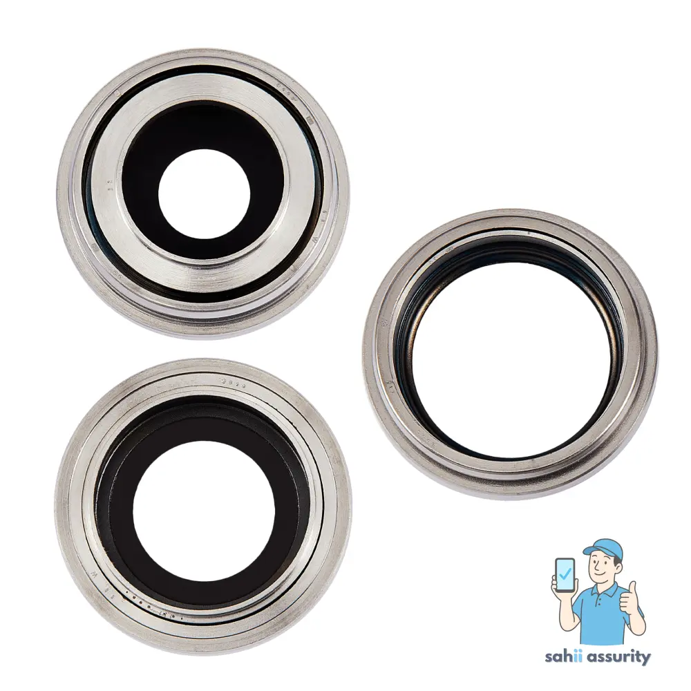 Camera Lens Glass with Frame for Apple iPhone 15 Pro Max White thumbnail